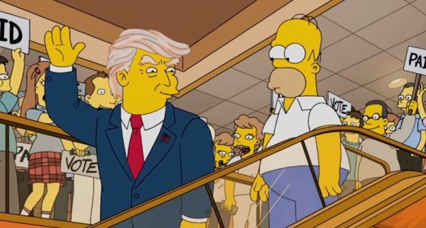 В какой серии "Симпсонов" Трамп упоминается как президент США